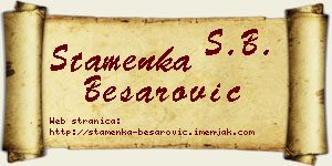 Stamenka Besarović vizit kartica